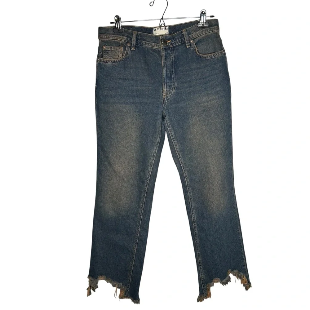 Free People We The Free Maggie Mid-Rise Straight Jeans Back Alley Wash 26